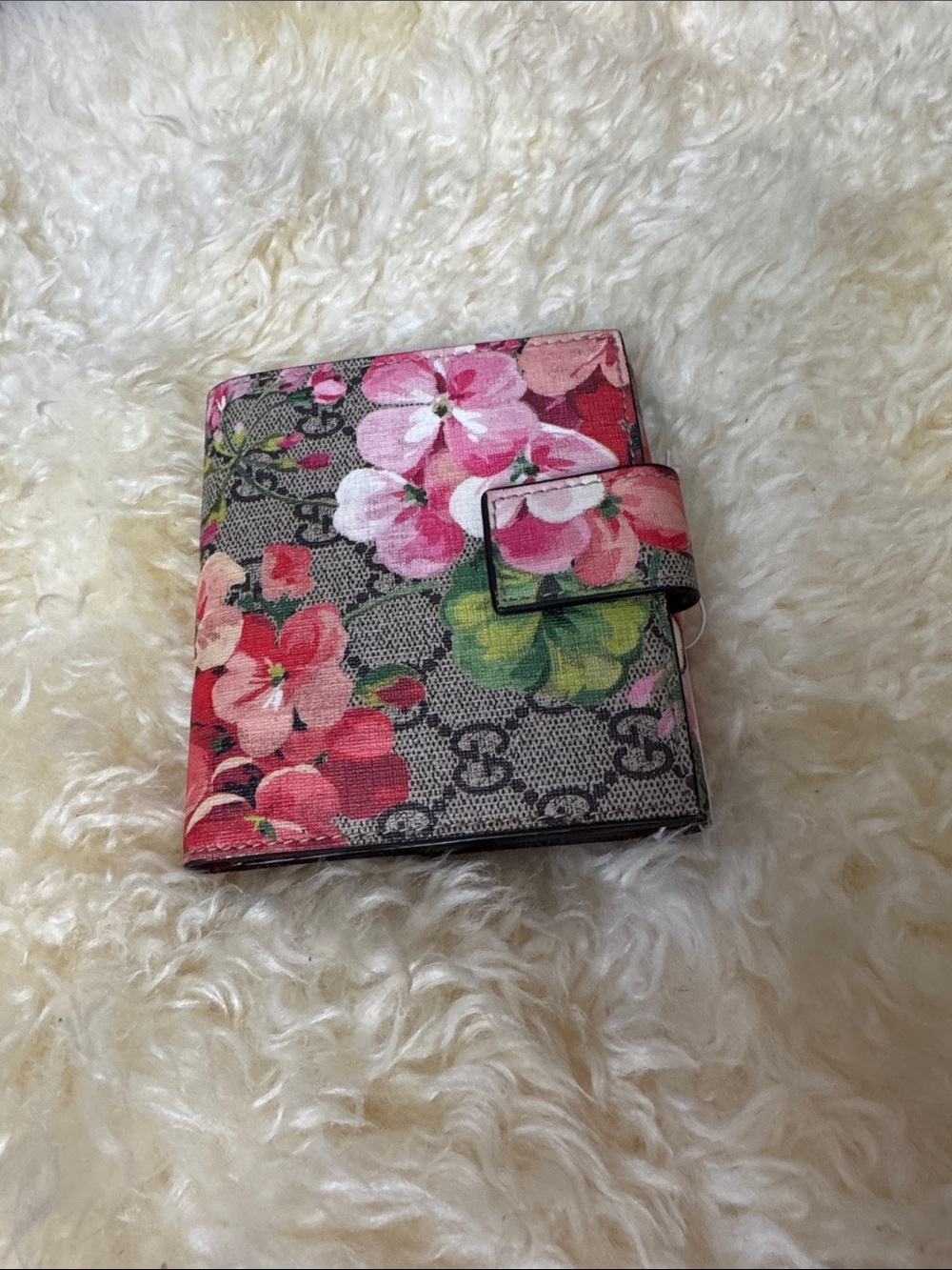 Gucci Floral Monogram Small Wallet - Pink & Green